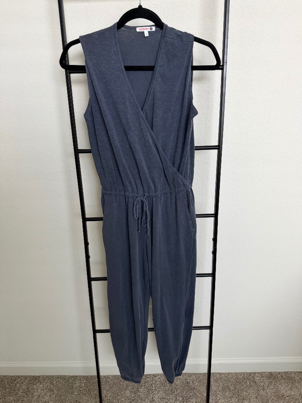 SUNDRY Sleeveless Wrap Jumpsuit/Jogger Romper Size 0